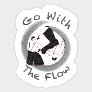 Aikido - Go With The Flow (Small) Sticker